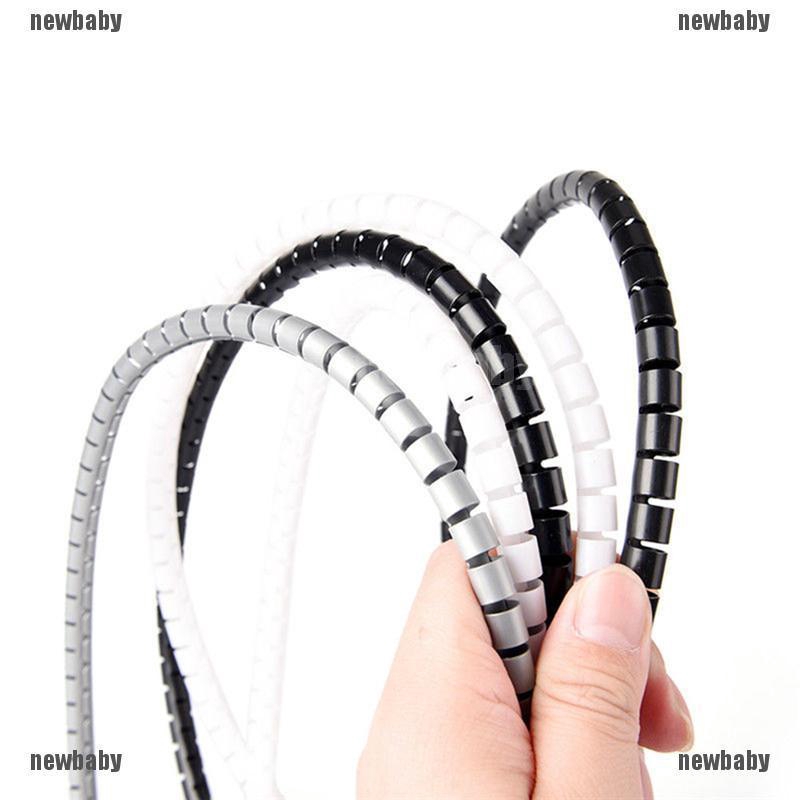 1m 10/25mm Cable Spiral Wrap Tidy Cord Wire Banding Loom Storage Organizer