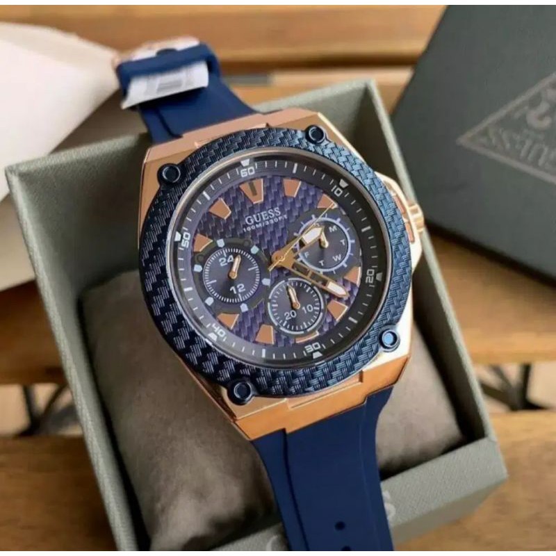 Guess Original Type W1049G1 / W1049G2 Jam Tangan Pria Crono Hari Tanggal Aktif Fullset Kelengkapan