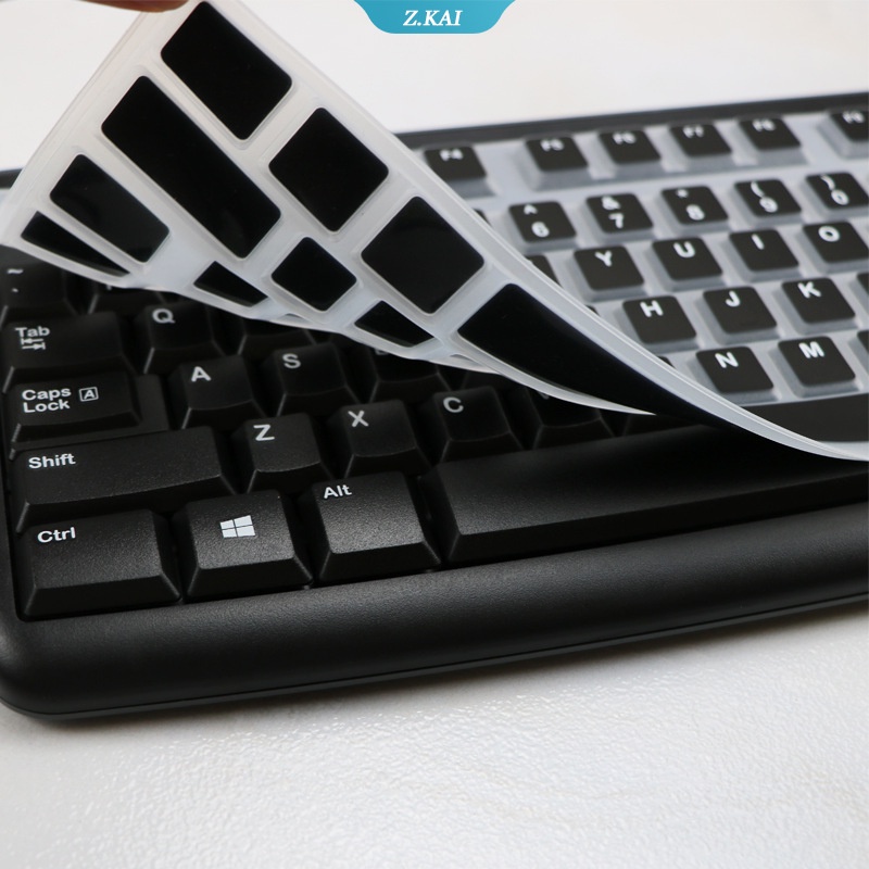 Case Pelindung Keyboard Alfabet Inggris Bahan Silikon Tahan Air Untuk Logitech Mk120 K120