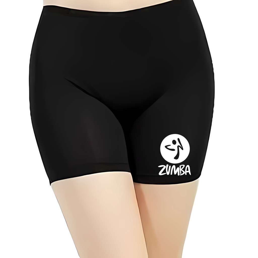 ready shot  legging zumba aerobick pendek sablon poliflek