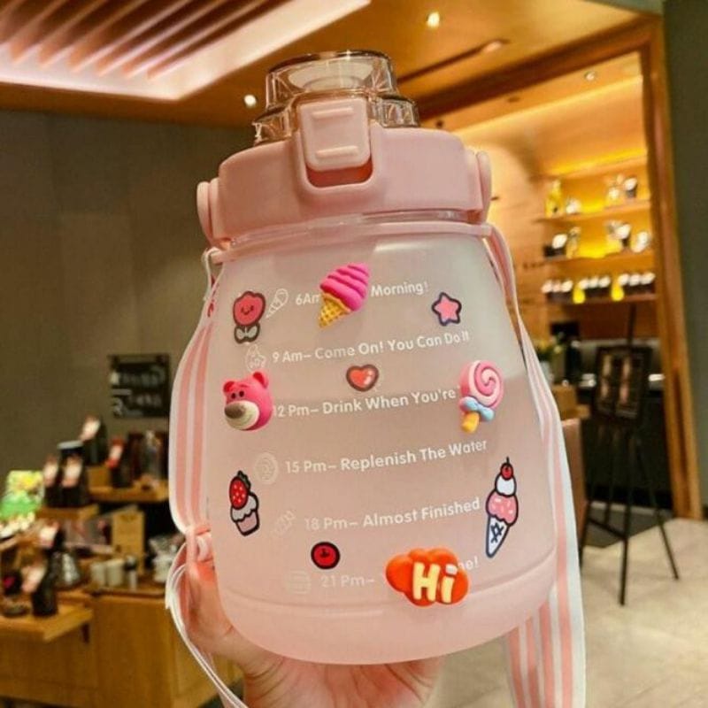 【Stiker Gratis】BOTOL MINUM JUMBO 1.5 LITER GRADASI MOTIVASI | BOTOL MINUM MOTIVASI