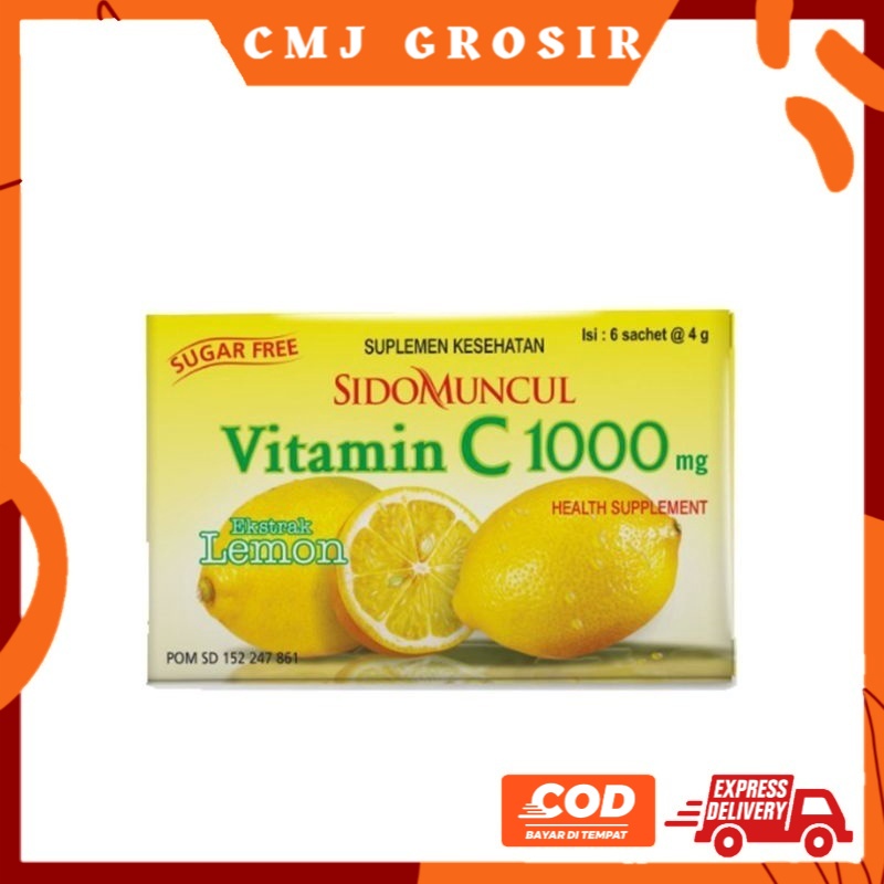 

VITAMIN C1000 ORIGINAL SERBUK SIDOMUNCUL 6'S x 4gr TERMURAH HARGA GROSIR