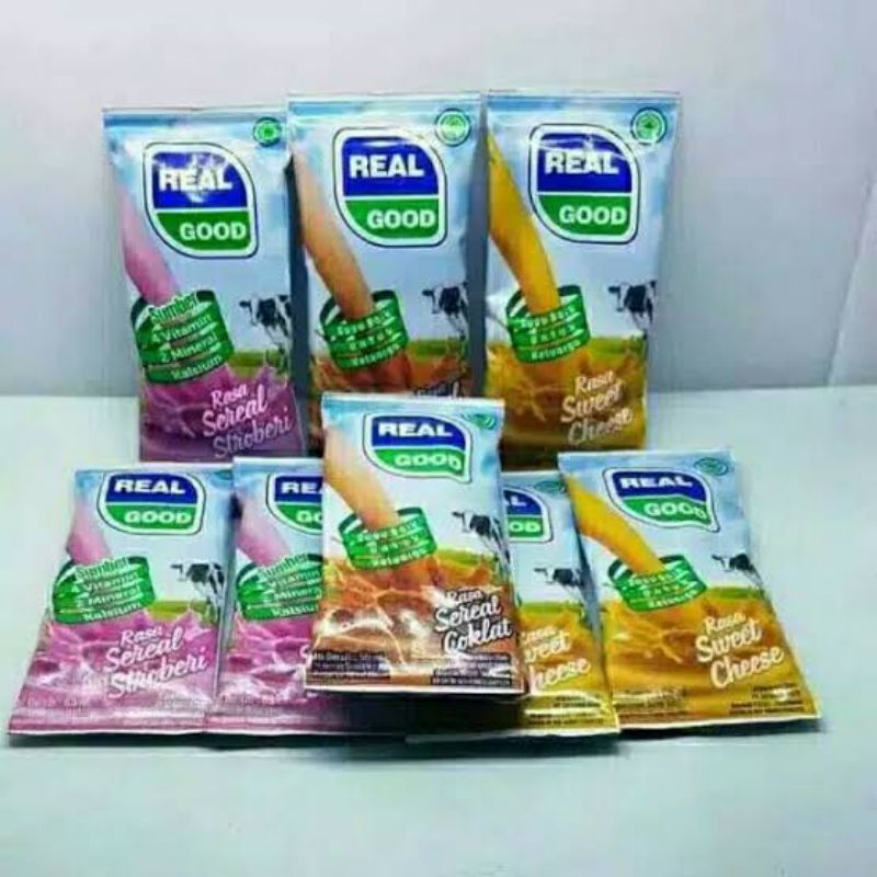 

Susu real good coklat stroberi chees minuman saset