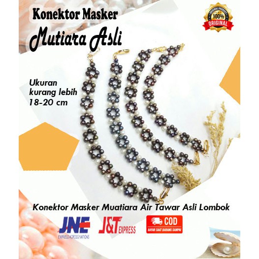 Konektor mutiara air tawar asli lombok mutiara asli perhiasan mutiara lombok
