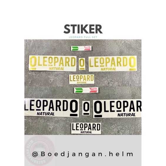 STIKER HELM LEOPARD FULLSET - STICKER HELM -