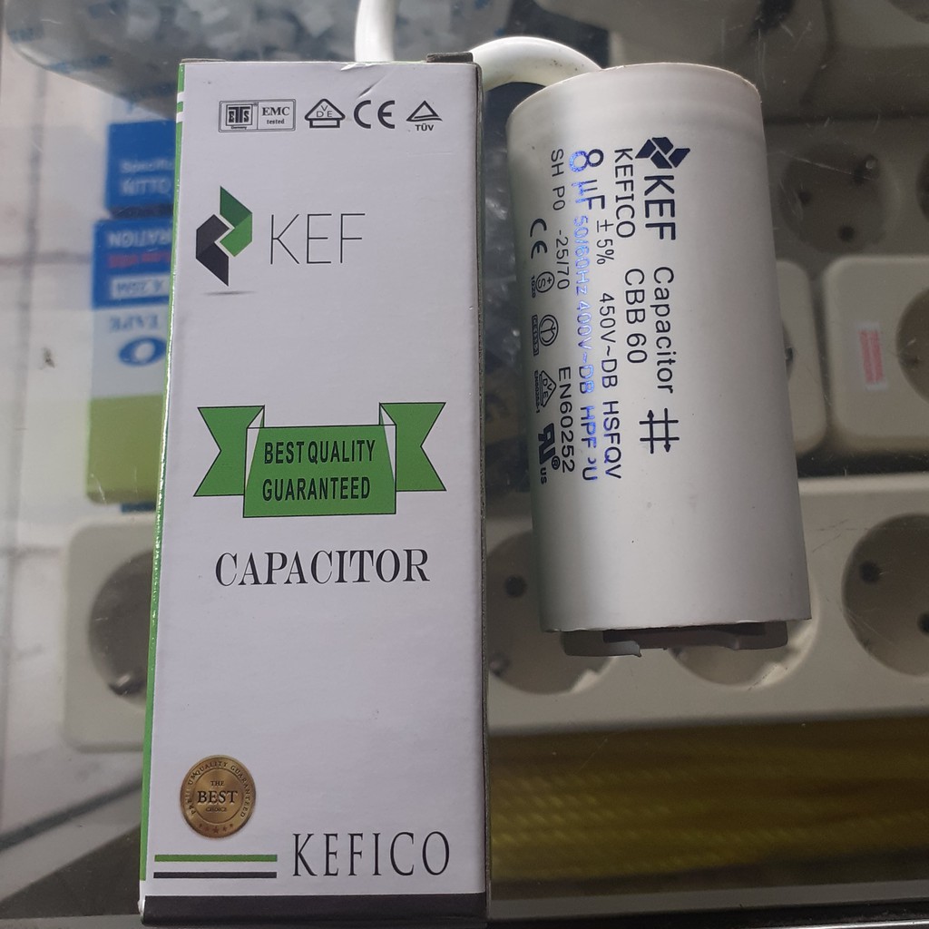 KEFICO CAPASITOR Pompa Air 8uf CBB60 BEST QUALTTY