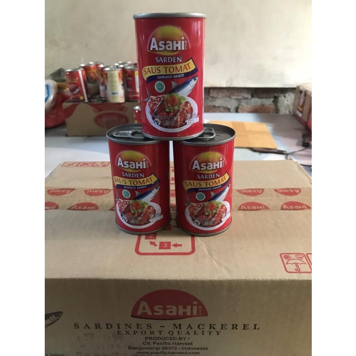 

Kaleng | Sarden Asahi Tomat 155 Gram 1 Dus Isi 24Pc Exp 2023