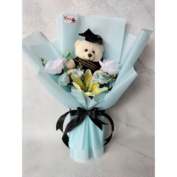 buket boneka wisuda | happy graduation | buket bunga