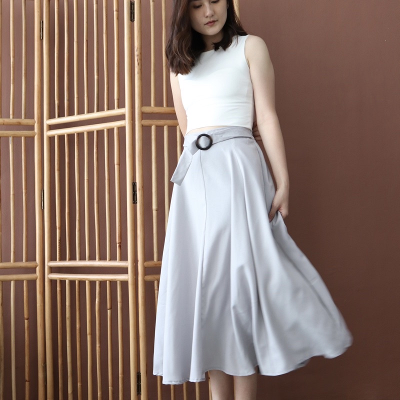 MSMO Juliet Long Skirt Belt / Rok Wanita / Skirt-Misty