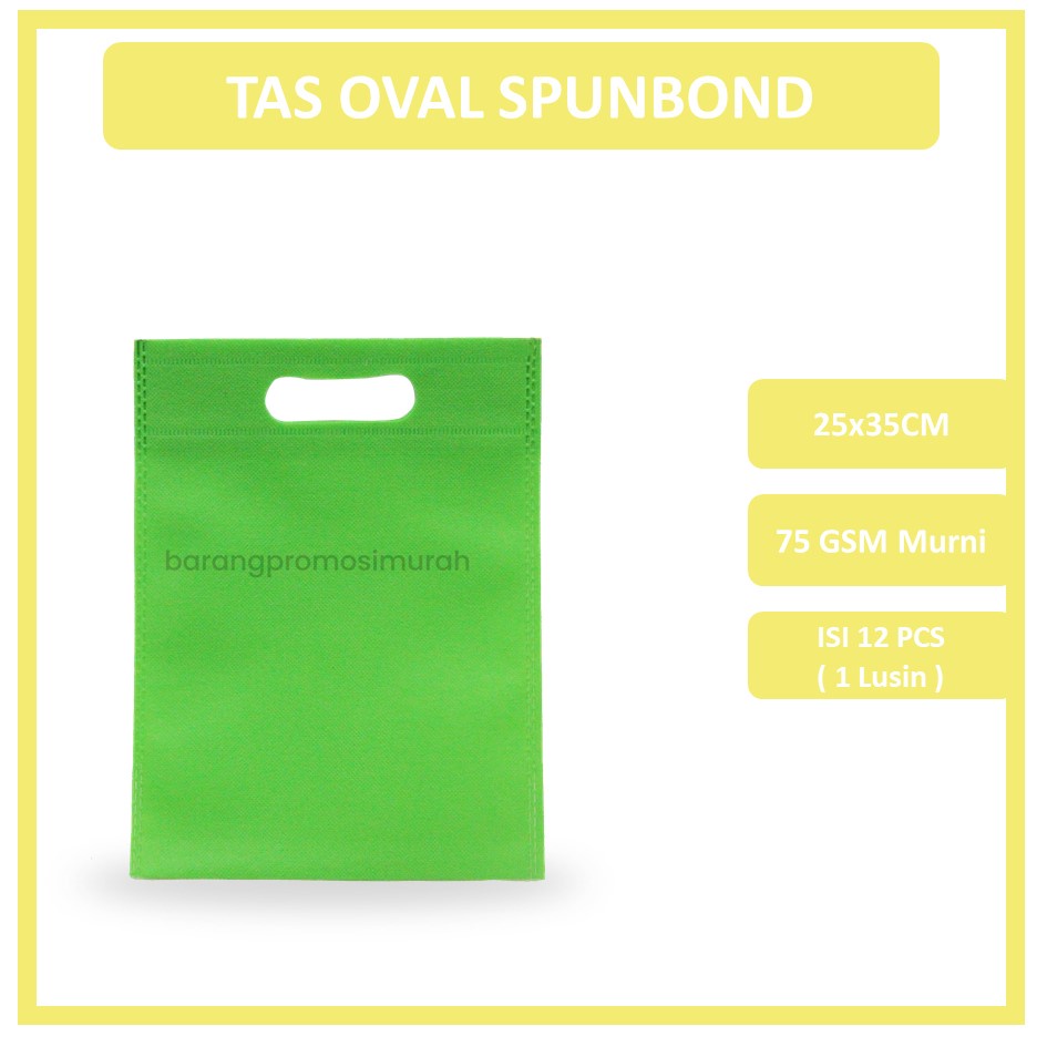 

GOODIE BAG SPUNBOND OVAL 25x35 (Kodian) / Tas Belanja Murah / Kantong Belanja / Tas Souvenir