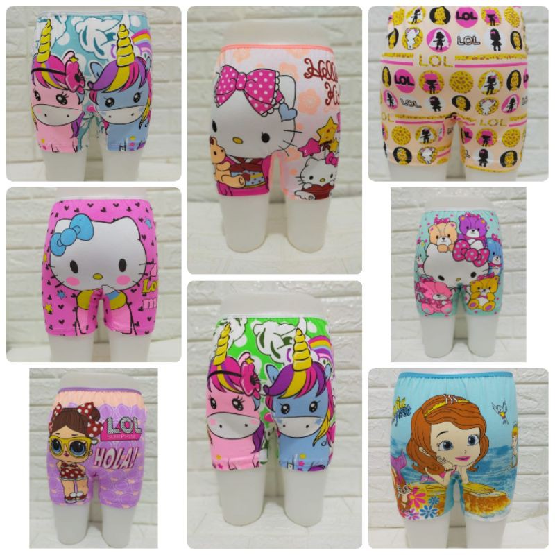 BOXER ANAK CEWE MOTIF RANDOM