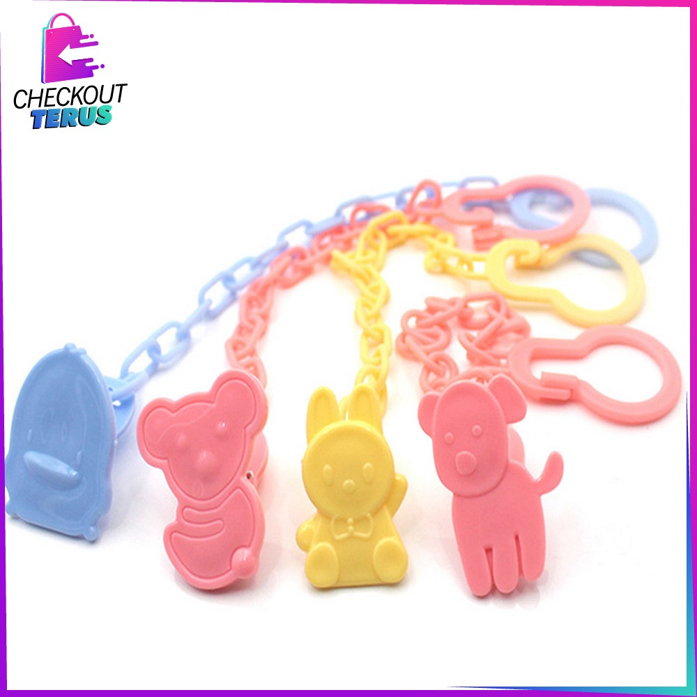 CT C43 Tali Empeng Bayi Rantai Penjepit Dot Bayi Gantungan Dot Bayi Klip Rantai Dot Bayi Teether Clipper Pacifier Holder