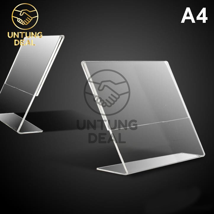 

Acrylic Tent Card Landscape A4 Tipe L / Standing Acrylic A4