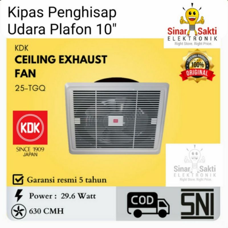 KDK Exhaust Fan Plafon 10&quot; 10 inch Kipas Plafon Ceiling 25TGQ2 25 TGQ 25TGQ