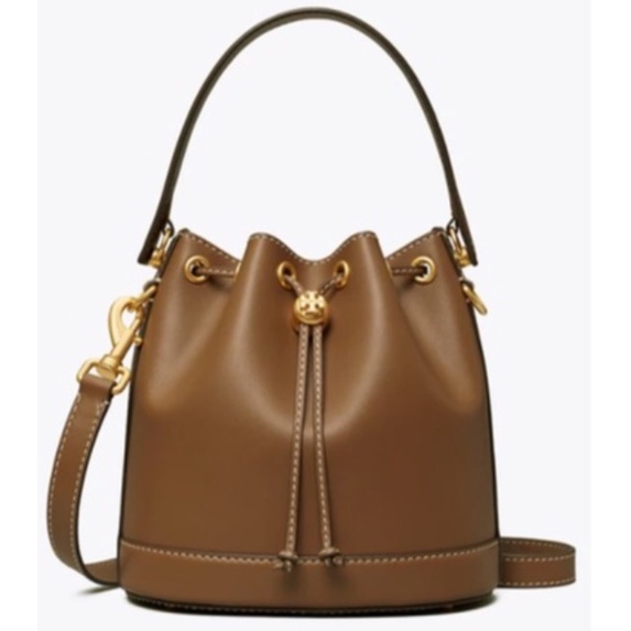 TB T Monogram Leather Bucket BAG
