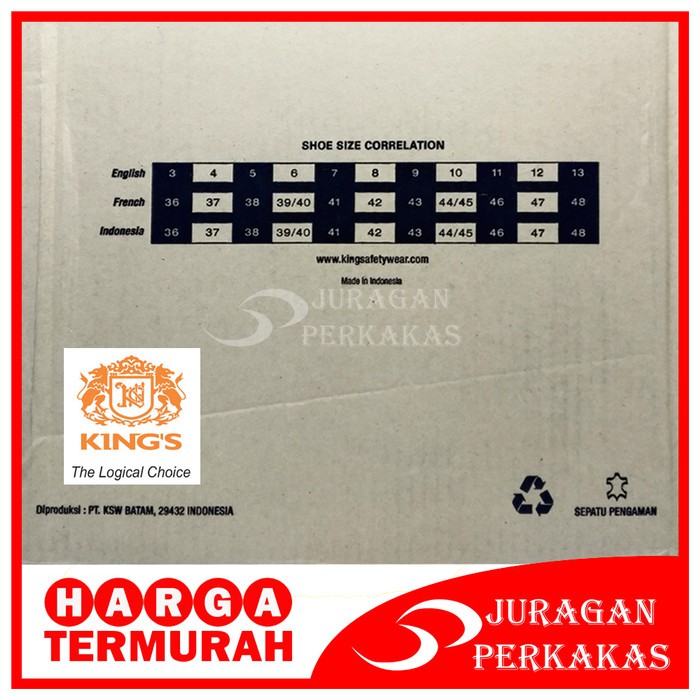 KING'S KWD 805 CX Size 7 Sepatu Kerja Safety ASLI KINGS