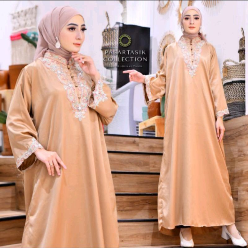 Kaftan Alisha BUSUI TIDAK MENERAWANG / KAFTAN LEBARAN TERBARU MEWAH 2024 / PASAR TASIK / TANAH ABANG