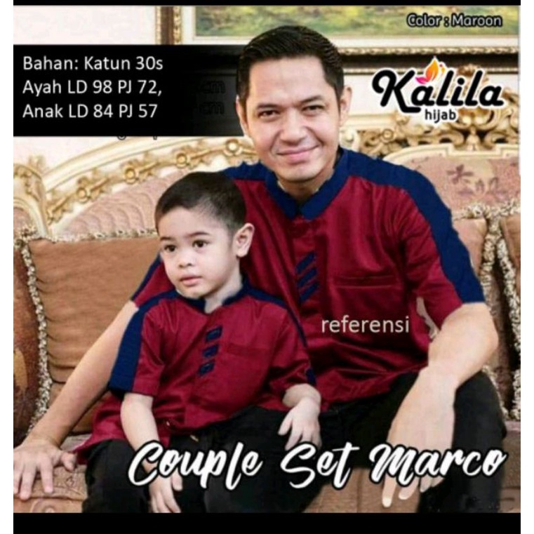 COUPLE KOKO AYAH DAN ANAK/KOKO ANAK MURAH/KOKO LEBARAN