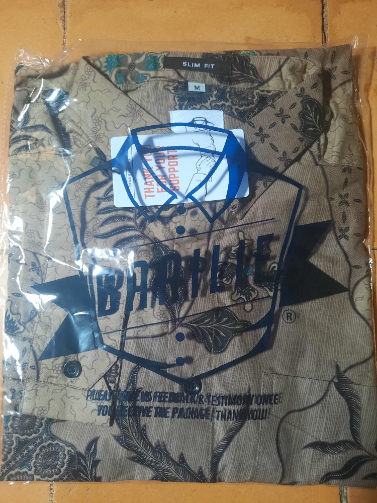 Kemeja Batik Pria Lengan Panjang Slimfit Barilie Asmobakti Motif Trendy Bahan Adhem