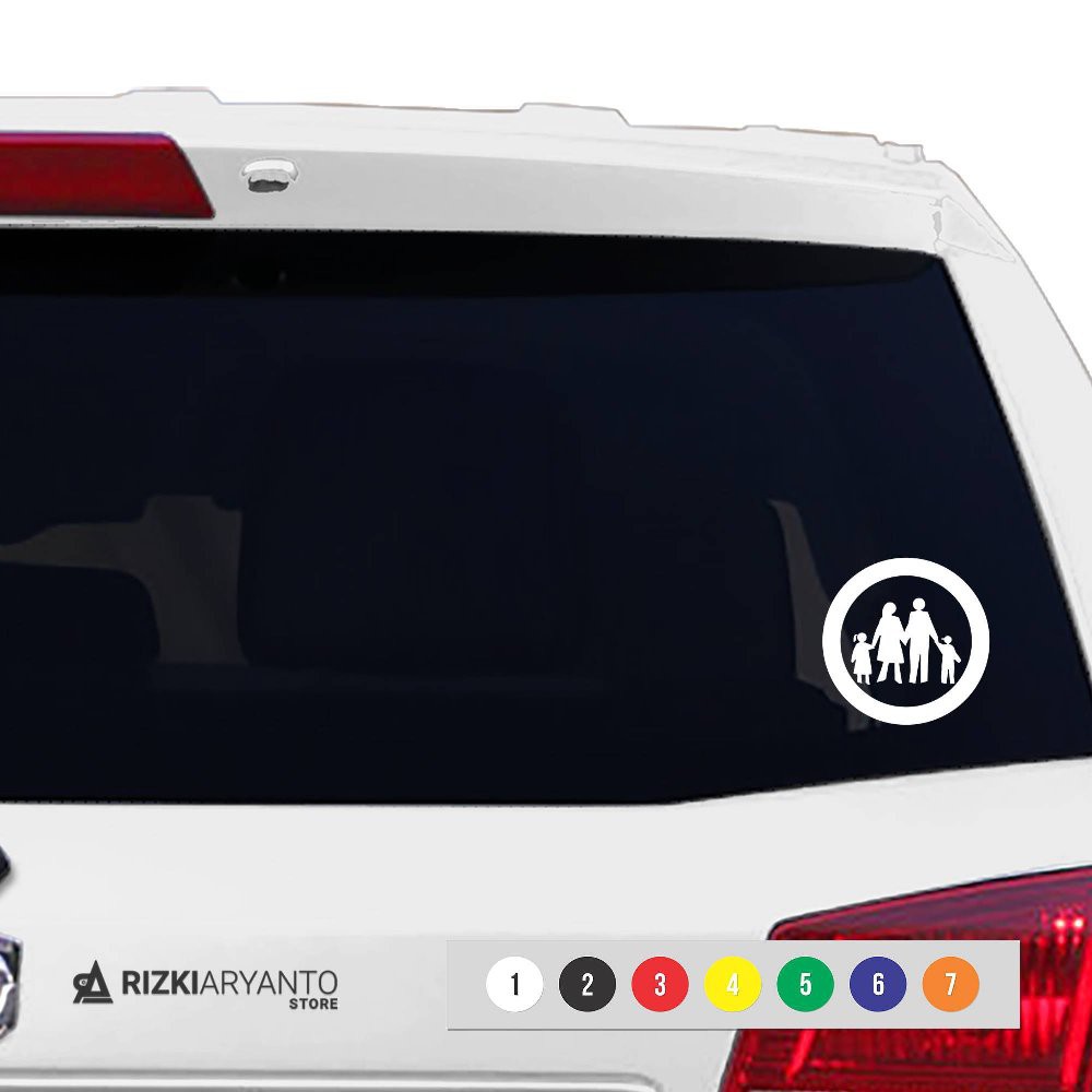 Stiker Kaca Mobil Family Circle Sticker