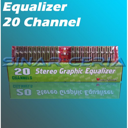 Kit Equalizer 20 Channel 20Ch EQ 10 Channel Kiri Kanan Indikator Led Pasangan Box Bell E-21