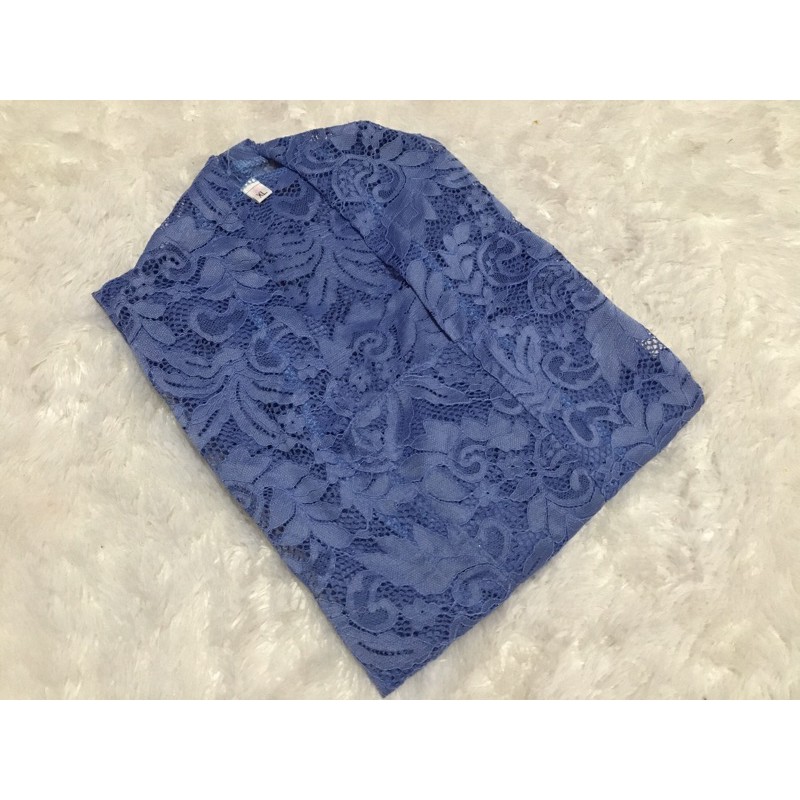 Kebaya Jadi Brokat Sofia Ori / Kebaya Bali Brokat-Biru semen