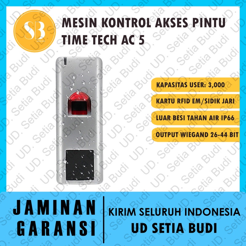 Akses Kontrol Pintu Biometrik Time Tech AC5 RFID Sidik Jari AC 5