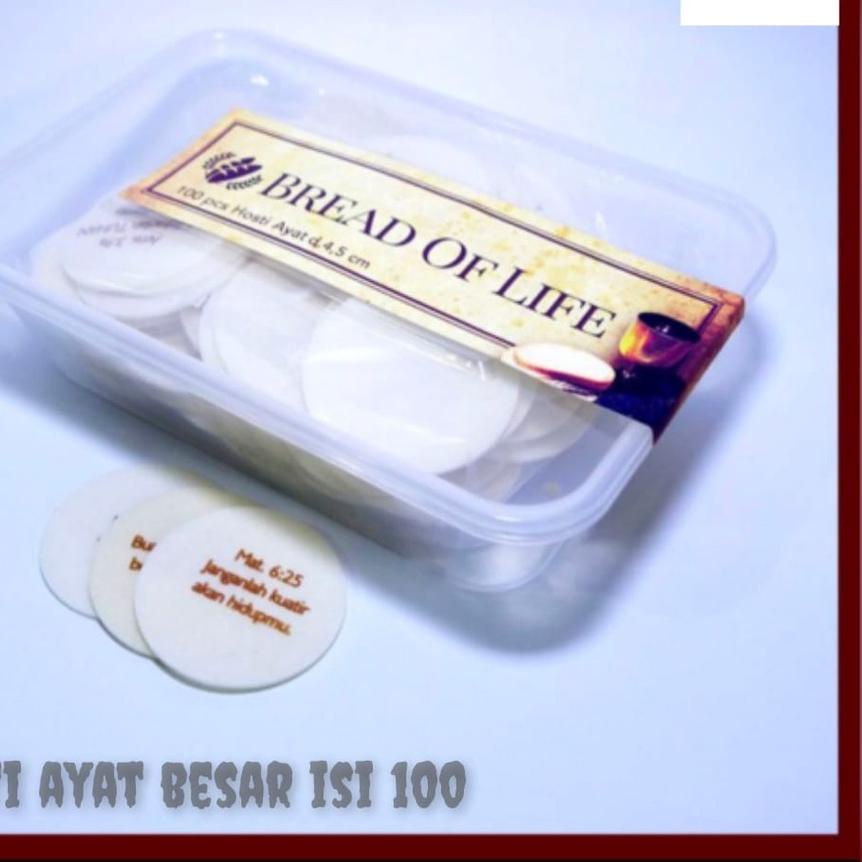 

Terkini Hosti Ayat Perjamuan Diameter 5cm Isi 100``