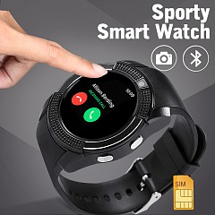 V8 Smartwatch Clock With Sim TF Card Slot Bluetooth for Android Phone