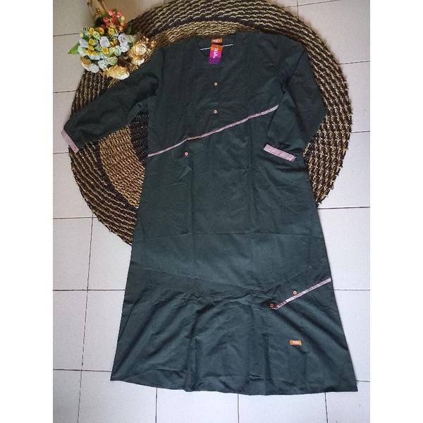 Gamis Couple Cople Pasangan Keluarga Muslim Kondangan Modern Kekinian Nibras NB A99 Army Gamis Promo