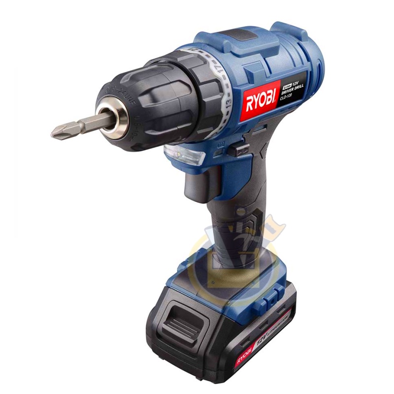 RYOBI CLD-120 Mesin Bor Cordless 12 Volt 10 mm / Mesin Bor Baterai Cas 12 V Cordless Driver Drill Charger