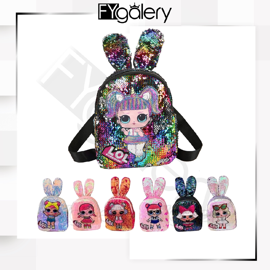FYGALERY FYG1399 RANSEL SEQUIN TAS LOL USAP GLITTER FYGALERY FYG1399 RANSEL SEQUIN TAS LOL USAP GLITTER