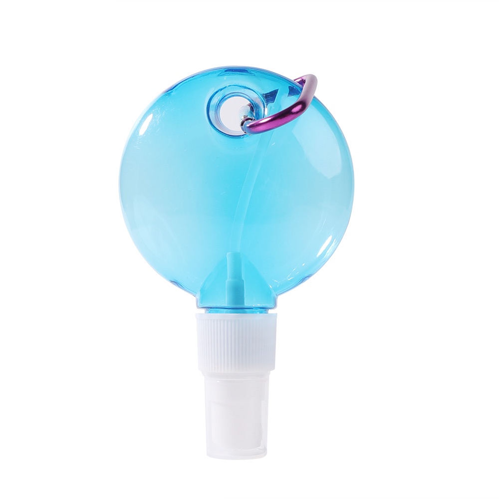 1pc Botol Semprot Bulat Bahan Plastik Warna Acak Dengan Gantungan Kunci Untuk Pelembab Wajah
