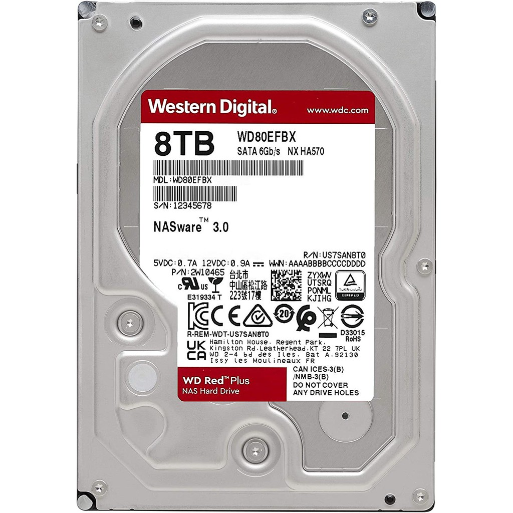 WD RED WD80EFAX 8 TB 3,5&quot; NAS HARD DRIVE WD RED 8TB