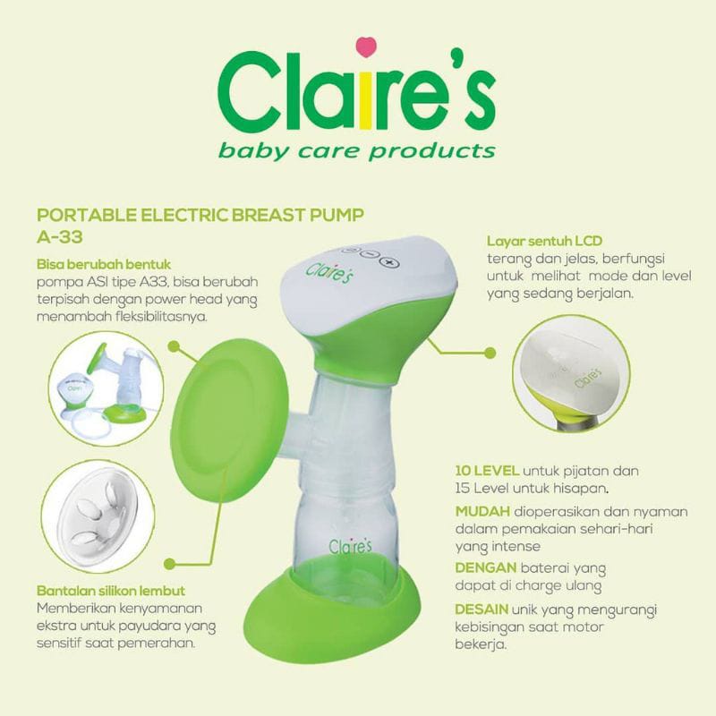 Claire's Transformable Electric Breast Pump BP-A33