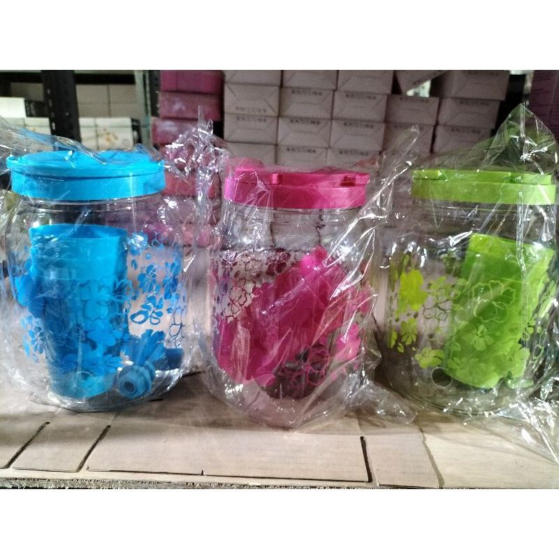 (PROMO) Drink Jar 5in1 Free Bubble / Dispenser Air Minum Free 4 Cangkir / Wadah Air Minum