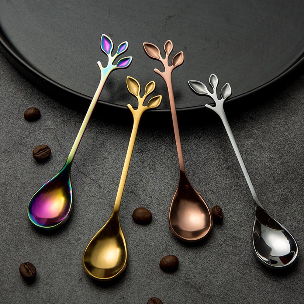 [Elegan] Sendok Kopi Mini Nordic Dessert Tool Bar Perlengkapan Dapur Garpu Rumah