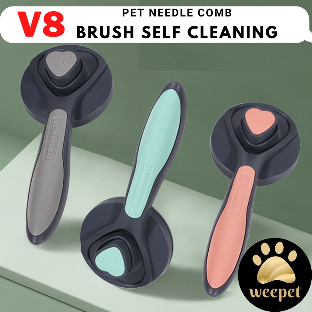 V8 PREMIUM PET BRUSH NEEDLE COMB / SISIR BULU ANJING KUCING HEWAN