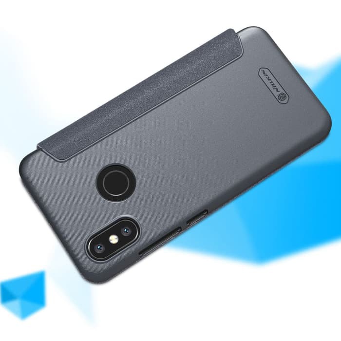 Xiaomi Mi8 Flip Cover NILLKIN Sparkle Case - Hitam