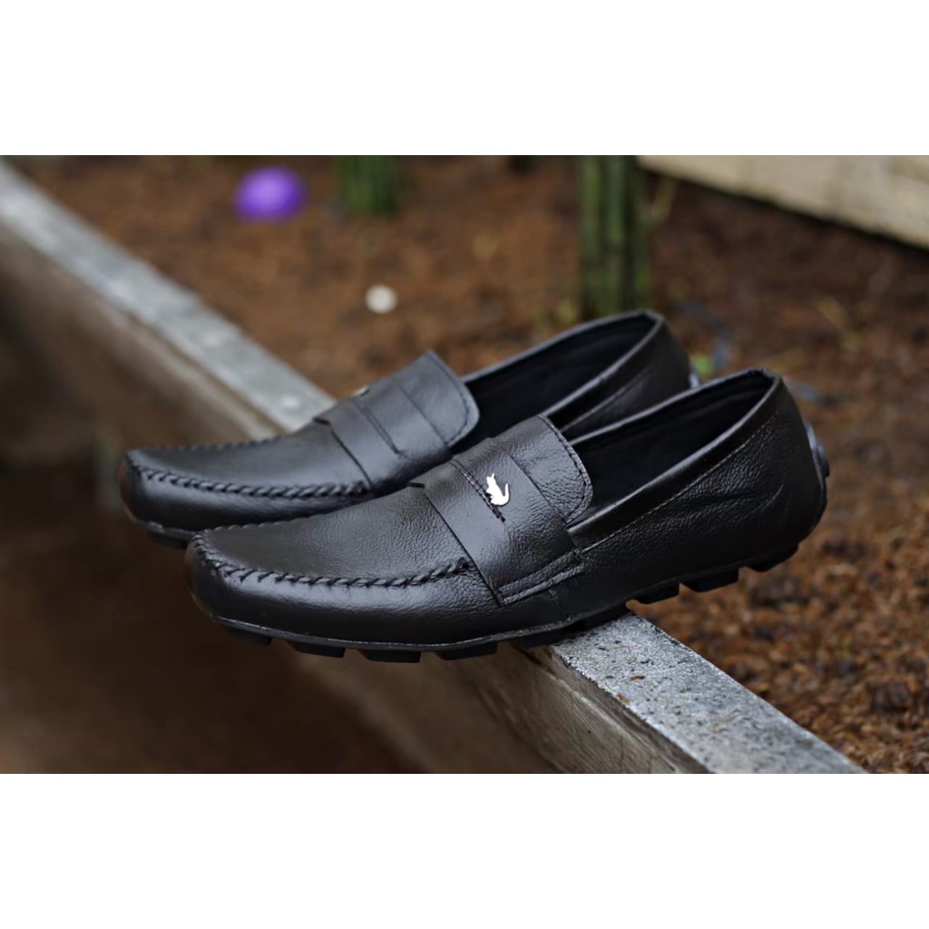 CRDL|Sepatu Slip On Pria Original Semi Formal Pantofel Hitam Main Kondangan Kerja Kantor Casual Kasual Selop Slop Santai Cowok Trendy