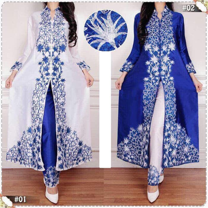 Stelan Abaya Taveta Silk Siver Magenta