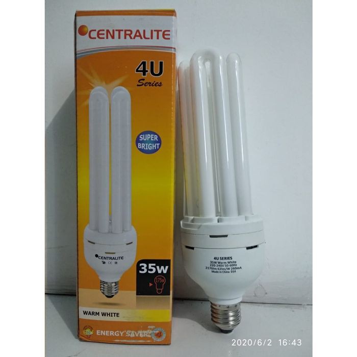 Lampu 4u - 35w Centralite KUNING (Warm White)
