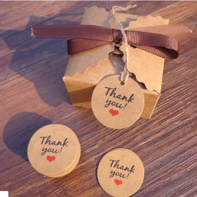 

Hangtag / Hang Tag / Label / Hand Tag / Tag Kraft - Thank You (10 pcs)