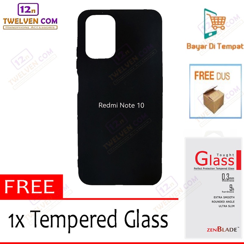 [FLASH SALE] Case Slim Matte Softcase Xiaomi Redmi Note 10 - Free Tempered Glass