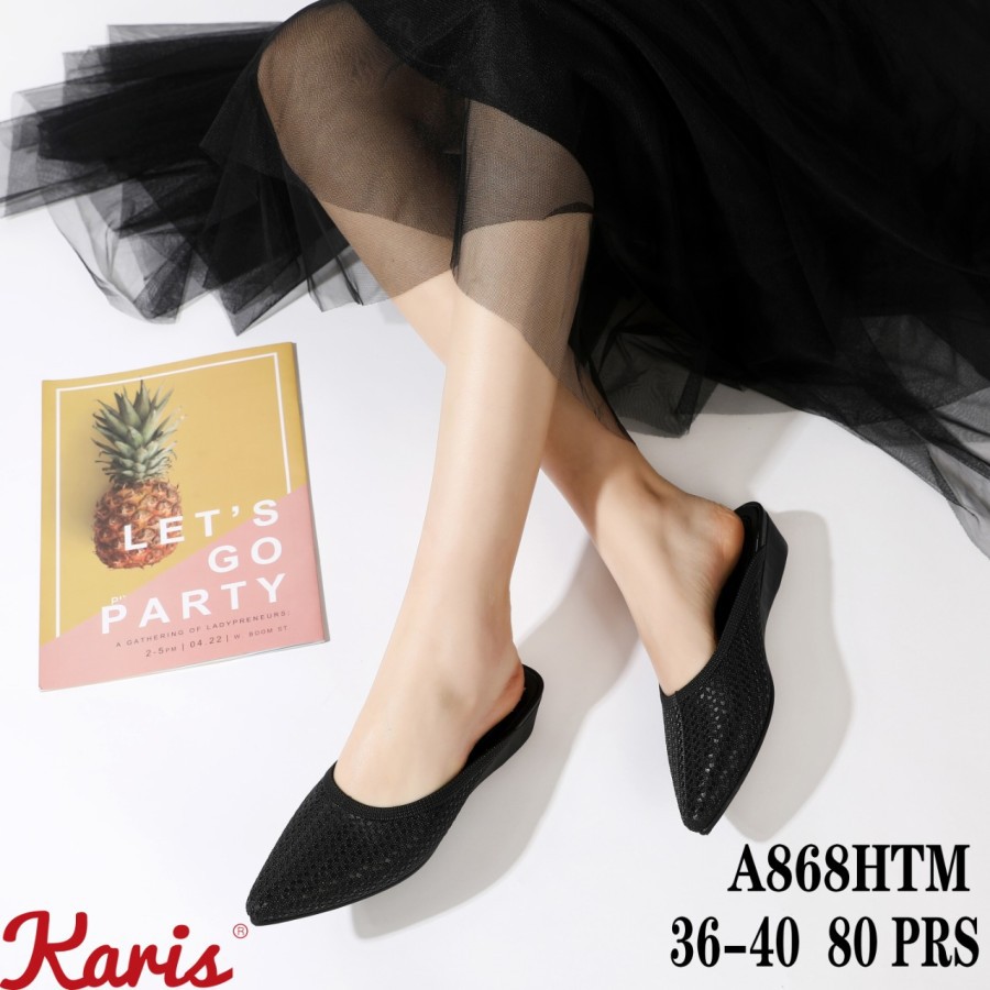 Asli Cantik Pasti Awet Sepatu Sandal Slop Wanita Impor Jelly semi Wedges Karis Size 36- 40 / A 868