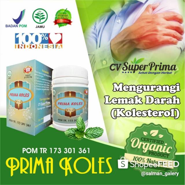 HERBAL PRIMA KOKES SOLUSI MENGOBATI KOKESTROL/MEMBANTU MENGURANGI LEMAK DARAH