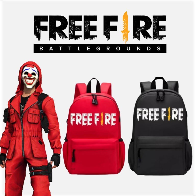 COD SALE 2.2 - TAS RANSEL ANAK FREE FIRE WARNA HITAM, MERAH | BACKPACK MULTIFUNGSI SEKOLAH | RANSEL PUNGGUNG ANAK SEKOLAH