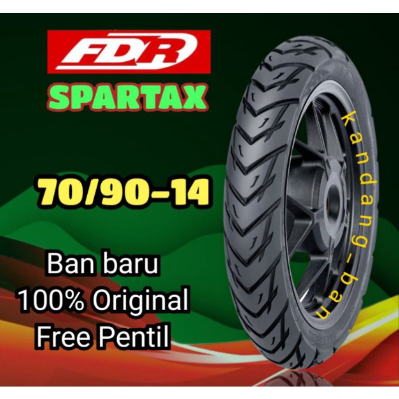 BAN TUBLES MATIC FDR SPARTAX 70/90 RING 14 GRATIS PENTIL  (100% ORIGINAL)