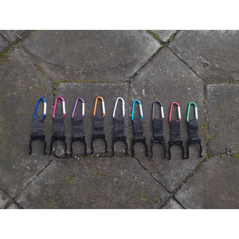 Pengait Botol Minum Carabiner Holder Mineral Bottle Buckle Keychain