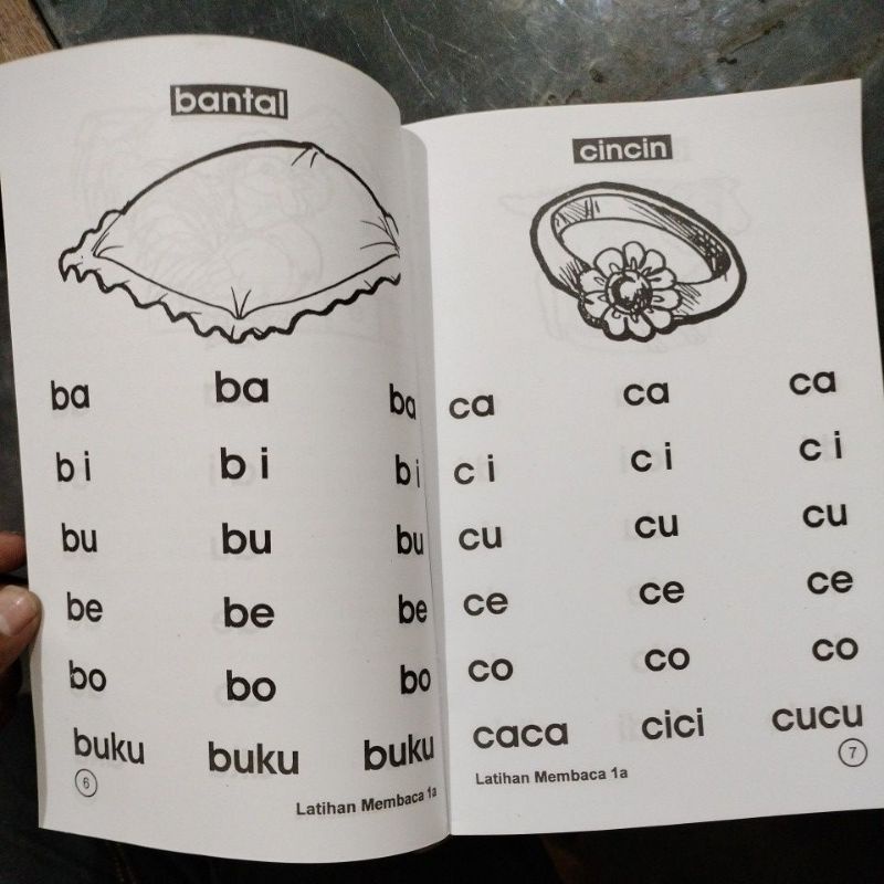 buku latihan membaca isi 2 buku 1A&amp;1B.15×24CM